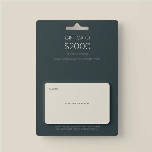 GIFT CARD $2000 + 20% en crédito