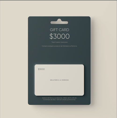 GIFT CARD $3000 + 20% en crédito